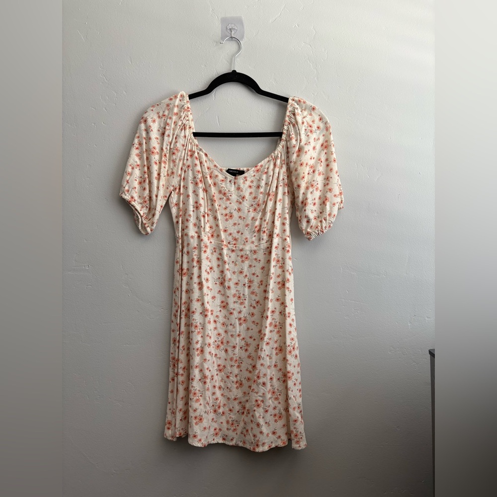 Forever 21 Cream Puff Sleeve Midi Sundress